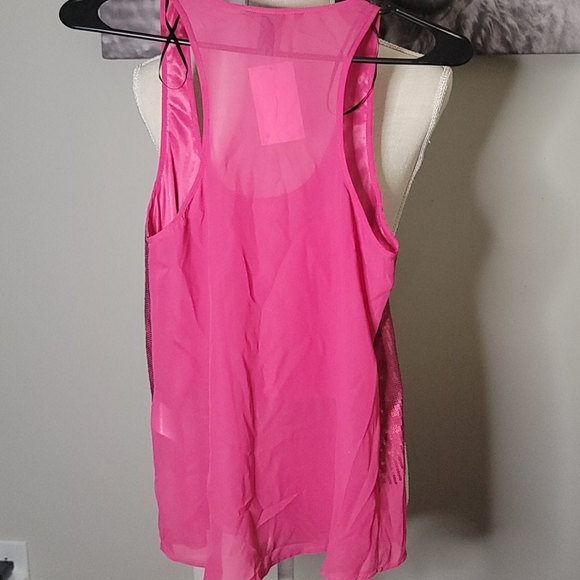 NWT H&M Pink Sequined Sleeveless Top Size 2 - Picture 3 of 5